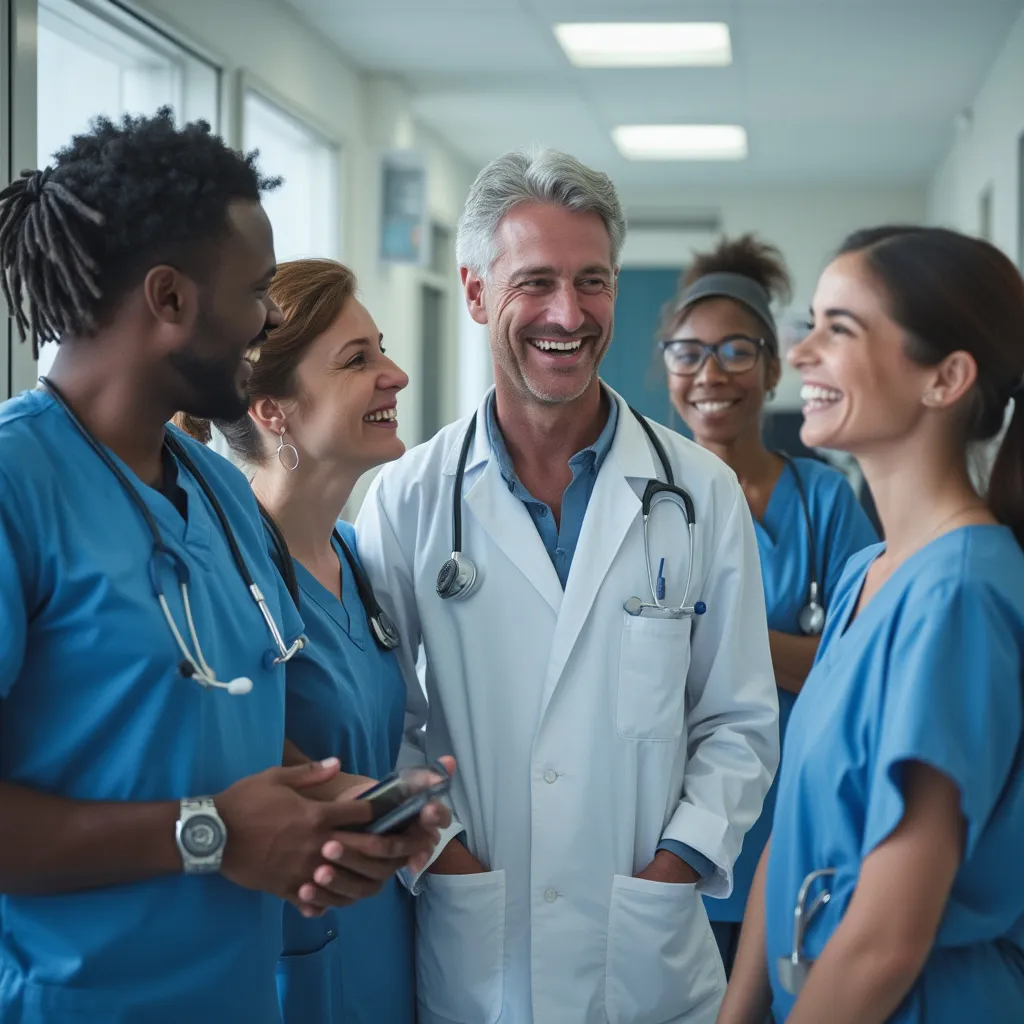 Equipo médico colaborando